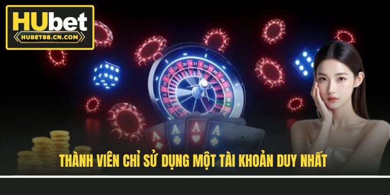 Thành viên chỉ sử dụng một tài khoản duy nhất